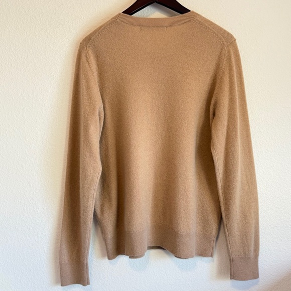 Quince Cashmere pullover sweater, camel color size XL - Picture 11 of 13